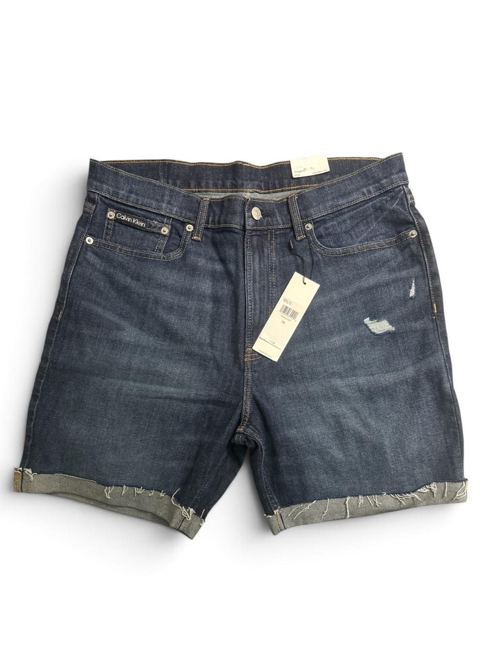 Women’s Calvin Klein Straight Fit W34 Miami’s rain Denim Short